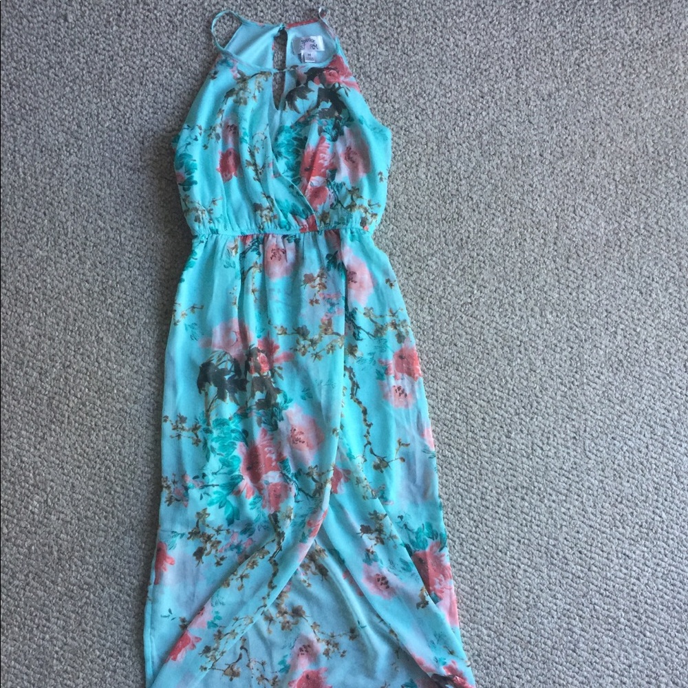 Floral tank maxi dress EUC size medium